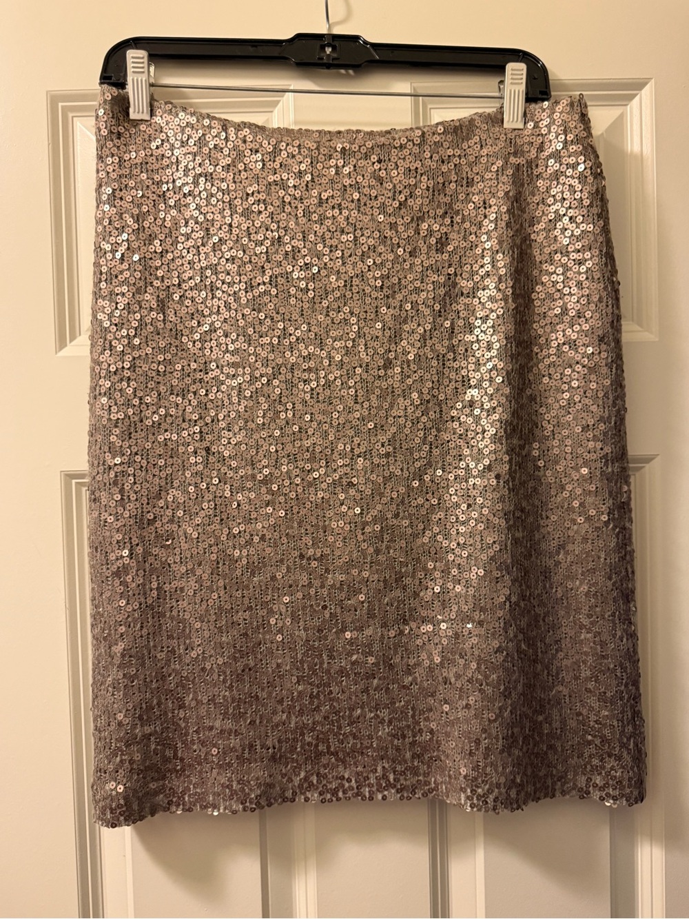 Women's Sequin Mini Skirt in Rose Champagne